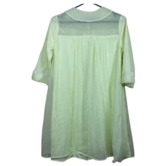 French Maid lime green vintage peignoir size S - Picture 7 of 11